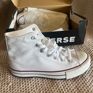 New with box..White Converse All Star Platforms